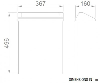 Ведро для мусора 23 л (белый) NOFER 14077.W