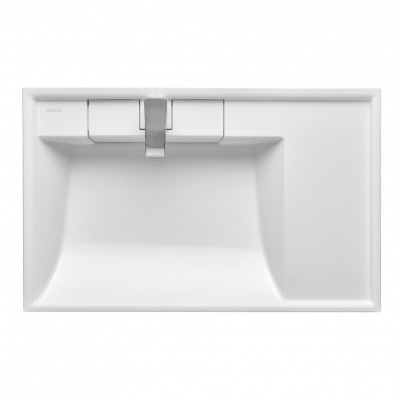 Мебельная раковина Aquaton Рейн 80 (1A72113KRW010), литьевой мрамор, белый, глянцевая