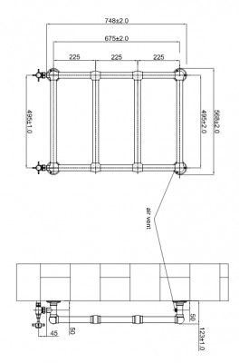 Полотенцесушитель водяной Boheme 717 50x75 см, хром