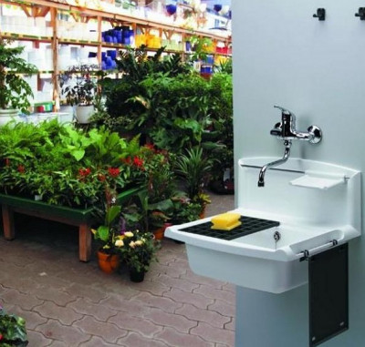 Sanit многофункциональная мойка с решеткой, 55 см х 45 см, белая