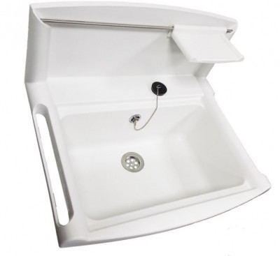 Sanit многофункциональная мойка с решеткой, 55 см х 45 см, белая