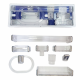 GFmark 1240 набор аксессуаров для ванной комнаты, прозрачный/хром  (1240)