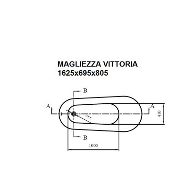 Ванна Magliezza Vittoria 162.5х69,5 акриловая (ножки золото)