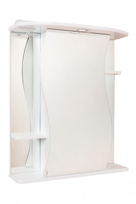 Зеркальный шкафчик Onika Лилия 60 белый, правый, с подсветкой (206012)