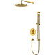 Душевая система Whitecross Y gold YSET09GL с термостатом золото 1 режим  (YSET09GL)