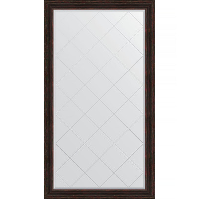 Зеркало напольное Evoform ExclusiveG Floor 204х114 BY 6370 с гравировкой в багетной раме Темный прованс 99 мм