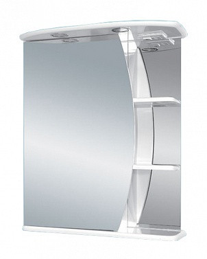 Зеркальный шкаф для ванной Misty Луна 60 левый подсветка 60х72 (Э-Лун02060-01СвЛ)
