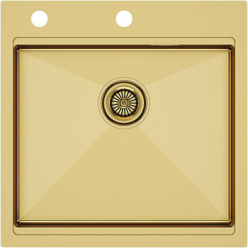 Мойка для кухни Paulmark Kroner-PRO 51 PM705151-BG брашированное золото квадратная