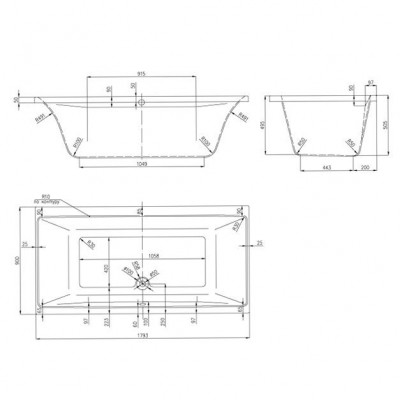 Акватика Армада Стандарт ванна без гидромассажа, 180 см х 90 см