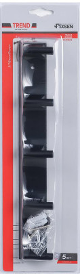 Вешалка для полотенец Fixsen Trend FX-97805-5 черная матовая