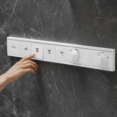 Термостатический смеситель для ванны Hansgrohe RainSelect 15382700 (белый матовый)