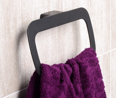 WasserKRAFT Elbe К-7260 полотенцедержатель кольцевой, черный