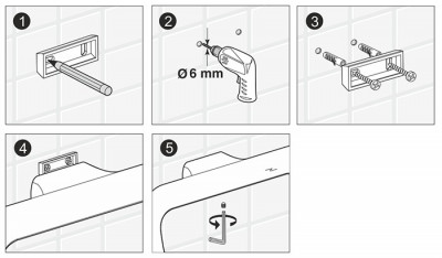 WasserKRAFT Elbe К-7260 полотенцедержатель кольцевой, черный