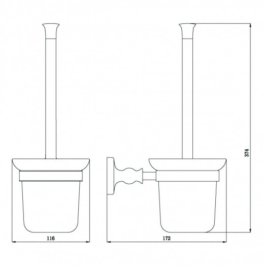 Ёрш для туалета RUSH Crete (CR35710)