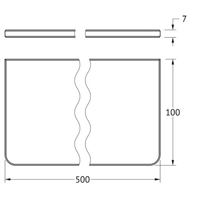 Artwelle Harmonie HAR 035 полка стеклянная 50 см, хром