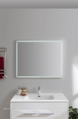 Раковина для тумбы Aquanet Flat 100 полувстраиваемая прямоугольная (00254365)