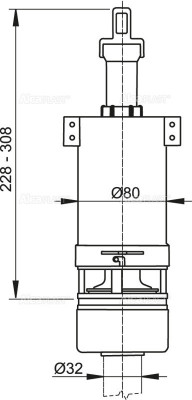 Сливной механизм для высоко расположенного бачка AlcaPlast A03