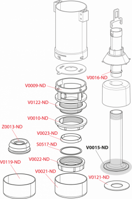 Сливной механизм для высоко расположенного бачка AlcaPlast A03