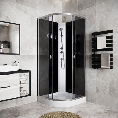 Душевая кабина Niagara Eco 90x90 E90/13/TN/BK четверть круга