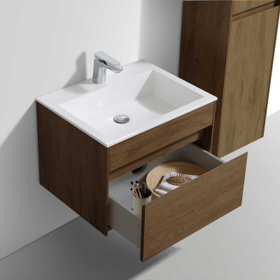 Тумба под раковину Vincea Chiara 600 подвесная 1 ящик soft-close, T.Oak VMC-2C600TO