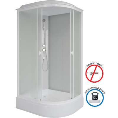 Душевая кабина Niagara Promo 100x80 L P100/80/26L/MT асимметричная