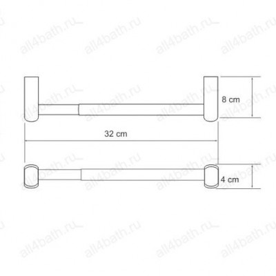 WasserKRAFT Berkel K-6891, 32cm держатель бумажных полотенец, хром