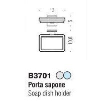 Мыльница COLOMBO BasicQ B3701, стекло/хром