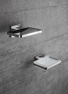 Мыльница COLOMBO BasicQ B3701, стекло/хром