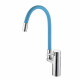 Смеситель для кухни с гибким изливом D-Lin D157315-6, хром/синий (D157315-6)