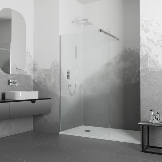 Душевая перегородка RGW Walk In WA-001 80 351000108-11 прозрачная профиль хром