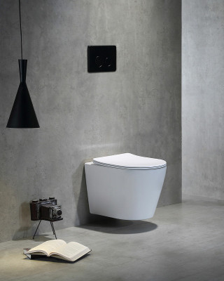 Унитаз SantiLine SL-5025 подвесной белый микролифт