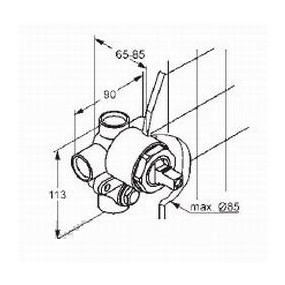 Kludi Bozz 38624N внутр.часть смесителя для ванны и душа
