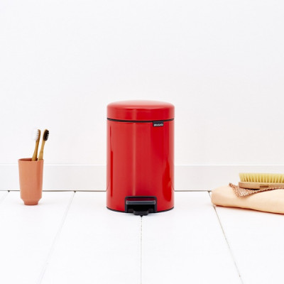 Brabantia NewIcon 112140 ведро для мусора с педалью 3 л, цвет - пламенно-красный