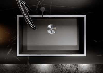 Мойка для кухни Blanco Zerox 700-IF 526246 темная нерж сталь прямоугольная