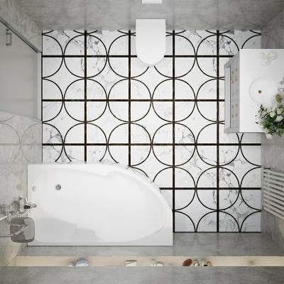 Акриловая ванна Triton София 170х95 R Щ0000046120 асимметричная