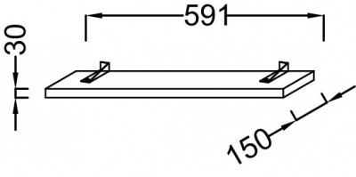 Лампа 59.1 см, Jacob Delafon «STRUKTURA» (EB1216-N18)