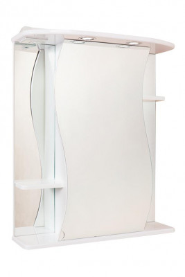 Зеркальный шкафчик Onika Лилия 65 белый, правый, с подсветкой (206511)