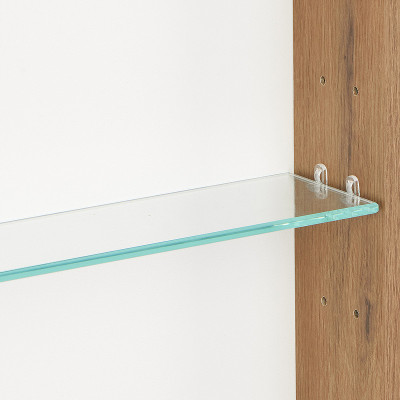 Зеркальный шкаф в ванную Aquaton Сканди 70 1A252202SDZ90 белый дуб рустикальный