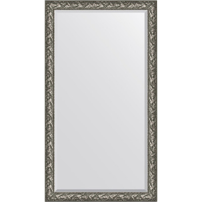 Зеркало напольное Evoform Exclusive Floor 203х114 BY 6165 с фацетом в багетной раме Византия серебро 99 мм