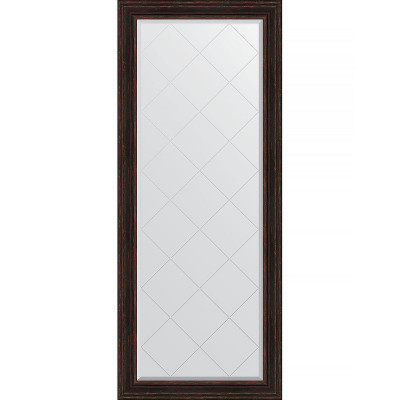 Зеркало напольное Evoform ExclusiveG Floor 204х84 BY 6330 с гравировкой в багетной раме Темный прованс 99 мм