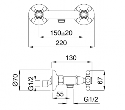 MIGLIORE Revival 19512 смеситель для душа, золото