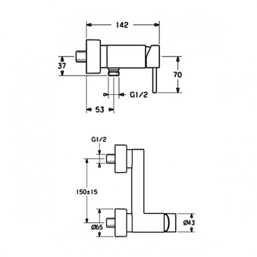 Hansa Stela 57670101 смеситель для душа, хром