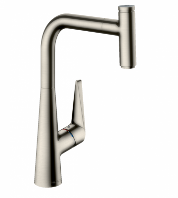 Смеситель для кухни с вытяжным изливом Hansgrohe Talis M51 73853800 (нерж. сталь)