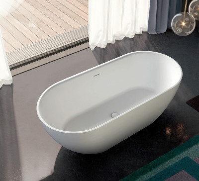 Ванна из искусственного камня Gruppo Treesse Clivia 160x75 V446BO овальная