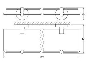 Artwelle Harmonie HAR 036 полка стеклянная 60 см, хром