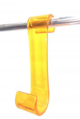Крючок для ванной Primanova S-образный прозрачно-оранжевый, 3.8х3.1х13 см пластик M-B26-17