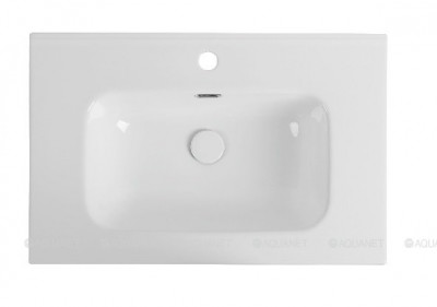 Раковина для тумбы Aquanet Flat 70 полувстраиваемая прямоугольная (00284027)