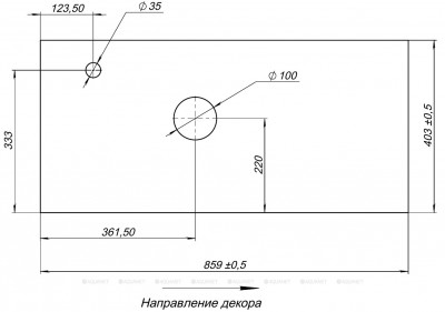 Столешница Aquanet Nova Lite Loft 90 L TF01 серый на тумбу (00261854)