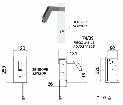 Кран сенсорный для раковины Remer Sensor SE28