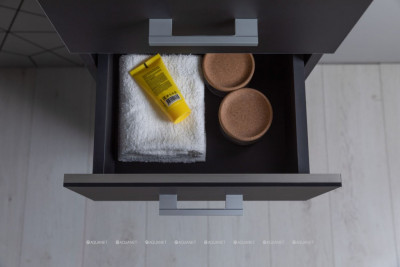 Шкаф-пенал для ванной Aquanet Верона черный (00272431)